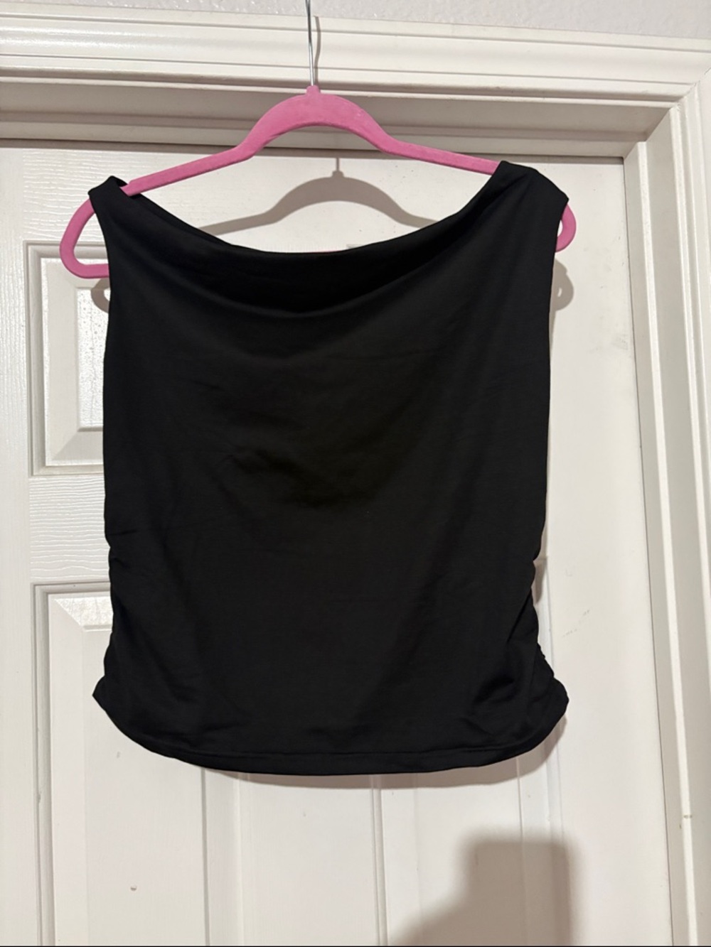 Black Boatneck Crop Top - Sleek Everyday Layer